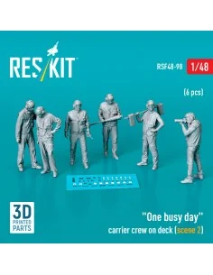 One busy day carrier crew on deck (scene 2) (6 pcs) (3D Printed), 1...