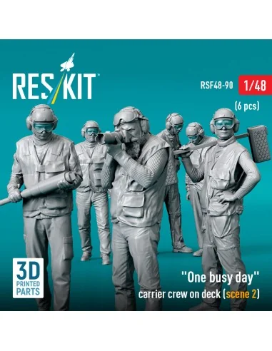 One busy day carrier crew on deck (scene 2) (6 pcs) (3D Printed), 1...