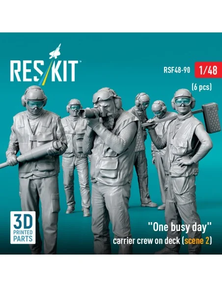 One busy day carrier crew on deck (scene 2) (6 pcs) (3D Printed), 1...