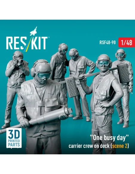 One busy day carrier crew on deck (scene 2) (6 pcs) (3D Printed), 1...