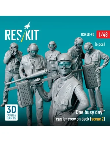 One busy day carrier crew on deck (scene 2) (6 pcs) (3D Printed), 1...