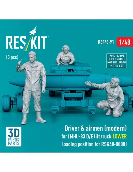 Driver & airmen (modern) (3 pcs) (MHU-83 D/E lift truck LOWER loadi...