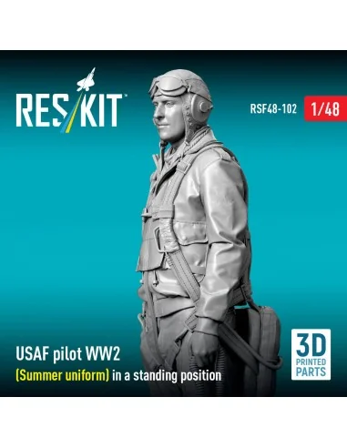 USAF pilot WW2 (Summer uniform) in a standing position (3D Printed)...