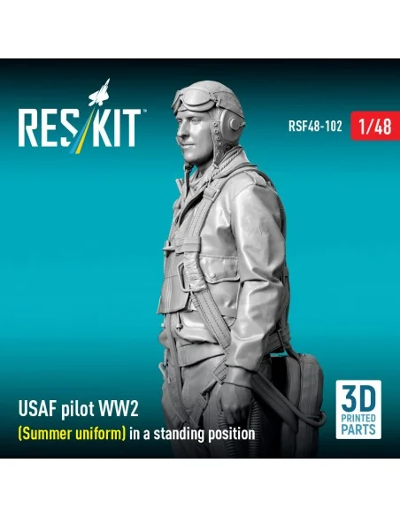 USAF pilot WW2 (Summer uniform) in a standing position (3D Printed)...