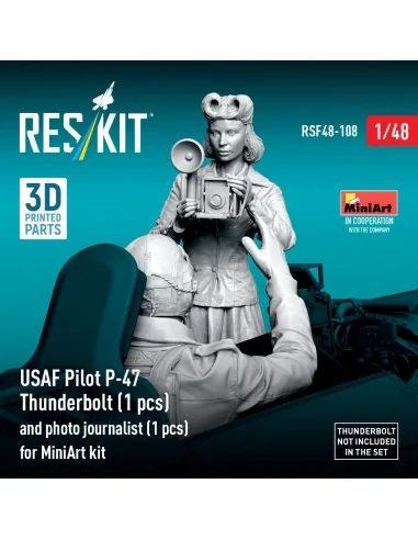 USAF Pilot P-47 Thunderbolt (1 pcs) and photo journalist (1 pcs) fo...