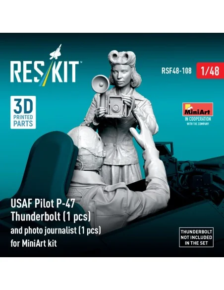 USAF Pilot P-47 Thunderbolt (1 pcs) and photo journalist (1 pcs) fo...