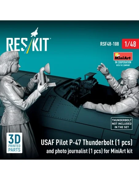 USAF Pilot P-47 Thunderbolt (1 pcs) and photo journalist (1 pcs) fo...