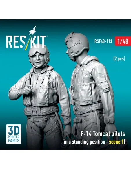 F-14 Tomcat pilots (in a standing position - scene 1) (2 pcs) (3D P...