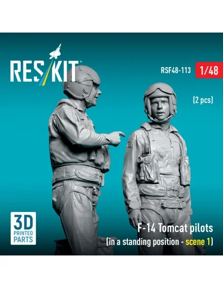 F-14 Tomcat pilots (in a standing position - scene 1) (2 pcs) (3D P...