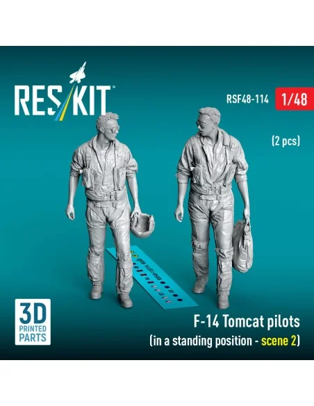 F-14 Tomcat pilots (in a standing position - scene 2) (2 pcs) (3D P...