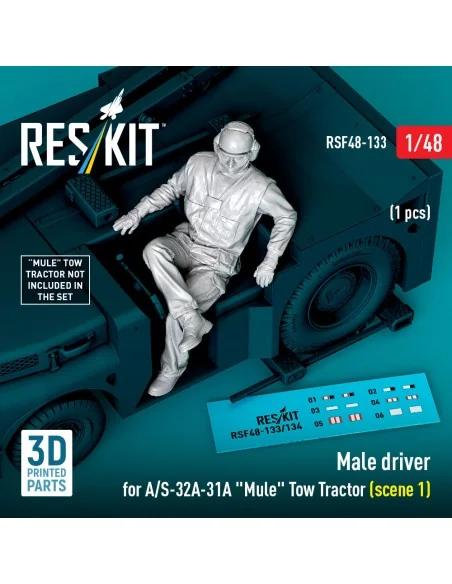 Male driver for A/S-32A-31A Mule Tow Tractor (scene 1) (1 pcs) (3D ...