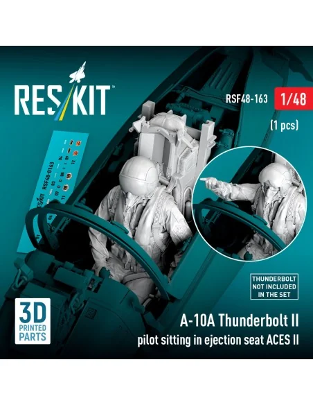 A-10A Thunderbolt II pilot sitting in ejection seat ACES II (1 pcs)...