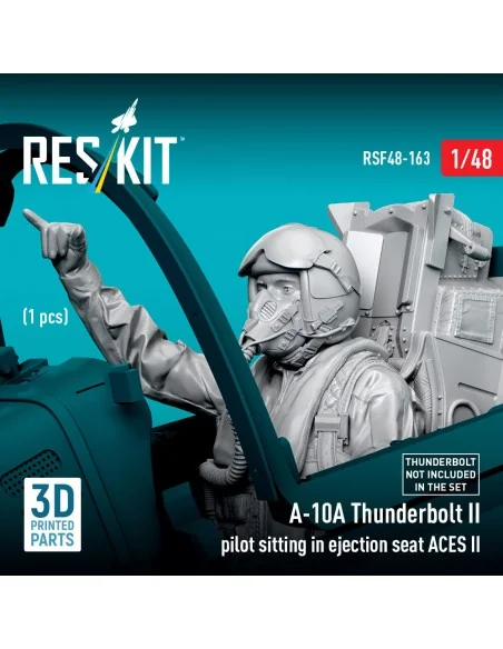 A-10A Thunderbolt II pilot sitting in ejection seat ACES II (1 pcs)...