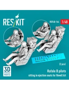 Rafale B pilots sitting in ejection seats for Revell kit (2 pcs) (3...