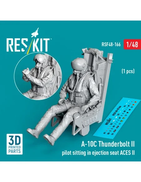A-10C Thunderbolt II pilot sitting in ejection seat ACES II (1 pcs)...