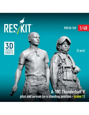A-10C Thunderbolt II pilot and airman (in a standing position - sce...