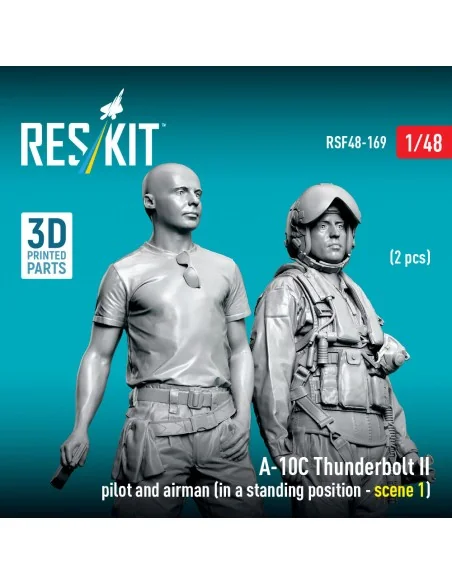 A-10C Thunderbolt II pilot and airman (in a standing position - sce...