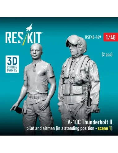 A-10C Thunderbolt II pilot and airman (in a standing position - sce...