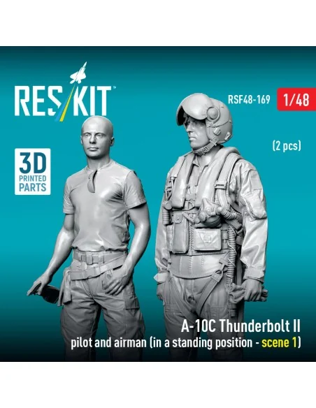 A-10C Thunderbolt II pilot and airman (in a standing position - sce...