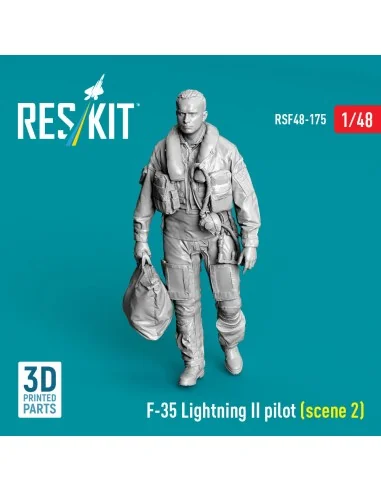 [NO_DESC] F-35 Lightning II pilot (scene 2) (3D Printed), 1/48 - Re...