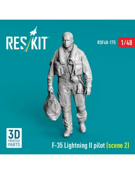[NO_DESC] F-35 Lightning II pilot (scene 2) (3D Printed), 1/48 - Re...