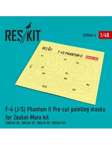 F-4 (J, S) Phantom II Pre-cut painting masks for Zoukei-Mura (SWS48...