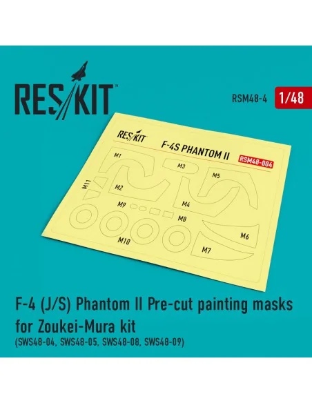 F-4 (J, S) Phantom II Pre-cut painting masks for Zoukei-Mura (SWS48...