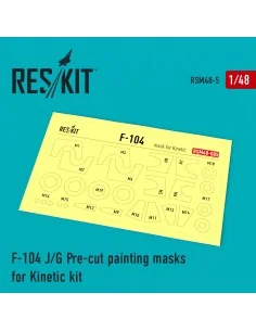 F-104 (J, G) Starfighter Pre-cut painting masks for Kinetic kit, 1/...