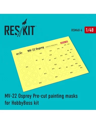 MV-22 Osprey Pre-cut painting masks for HobbyBoss kit, 1/48 - ResKi...