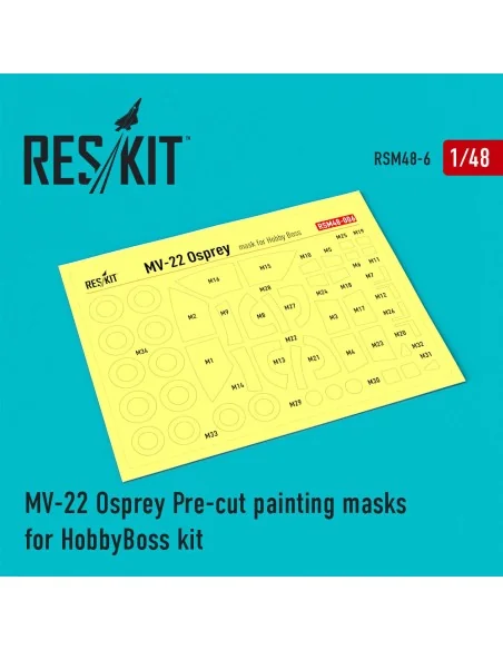 MV-22 Osprey Pre-cut painting masks for HobbyBoss kit, 1/48 - ResKi...