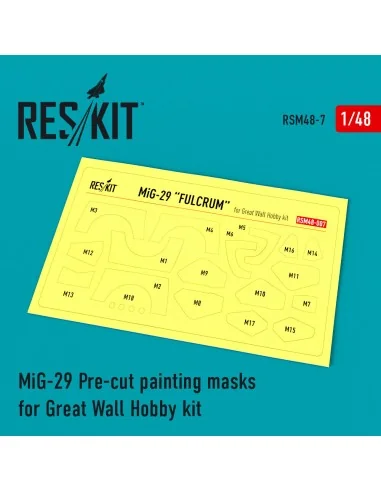 MiG-29 Pre-cut painting masks for GWH kit, 1/48 - ResKit Models RSM...