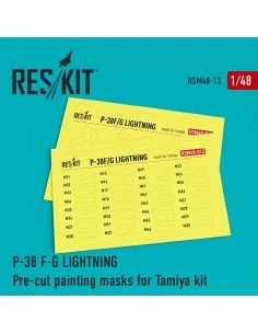[NO_DESC] P-38 (F, G) Lightning Pre-cut painting masks for Tamiya k...