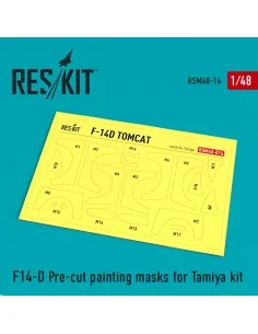 F-14D Tomcat Pre-cut painting masks for Tamiya kit, 1/48 - ResKit M...