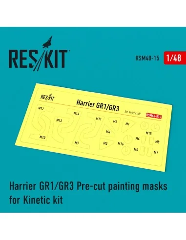 Harrier GR1/GR3 Pre-cut painting masks for Kinetic kit, 1/48 - ResK...