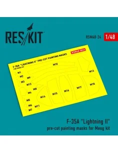 F-35A Lightning II pre-cut painting masks for Meng kit, 1/48 - ResK...