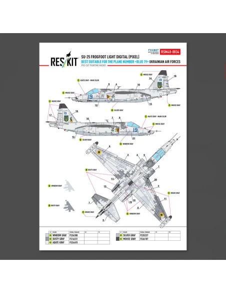 Su-25 Frogfoot LIGHT Digital (Pixel) (best suitable for the plane n...