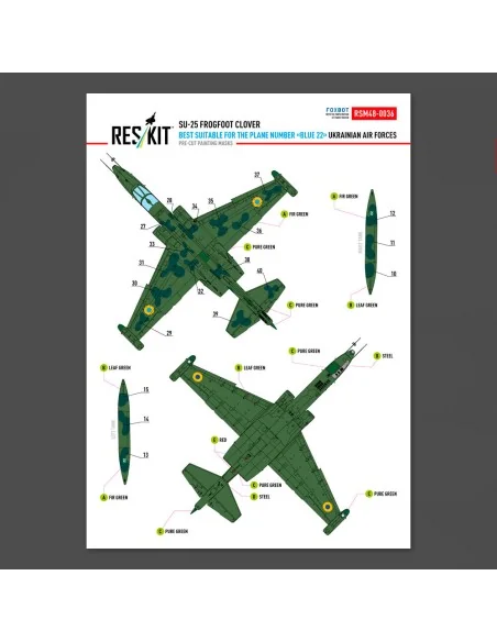 Su-25 Frogfoot Clover (best suitable for the plane number “blue 22”...