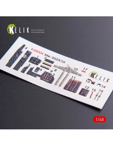 ME-262A1 interior 3D decals for Tamiya kit, 1/48 - Kelik K48004