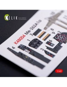 ME-262A1 interior 3D decals for Tamiya kit, 1/48 - Kelik K48004 2