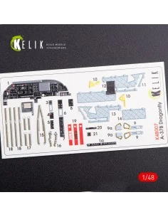 A-37B Dragonfly interior 3D decals for Trumpeter kit, 1/48 - Kelik ... 2
