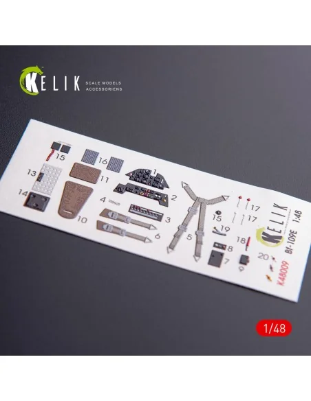 [NO_DESC] Bf-109E interior 3D decals for WingsyKits kit, 1/48 - Kel...