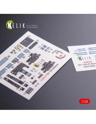 OV-10A Bronco interior 3D decals for ICM kit, 1/48 - Kelik K48010