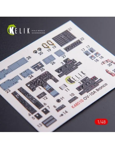 OV-10A Bronco interior 3D decals for ICM kit, 1/48 - Kelik K48010