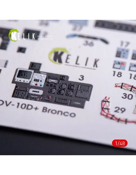 OV-10D+ Bronco interior 3D decals for ICM kit, 1/48 - Kelik K48011