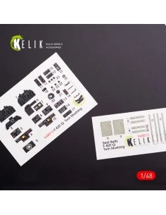 F-82 (F, G) Twin Mustang interior 3D decals for Modelsvit kit, 1/48...