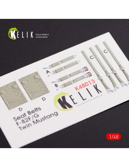 F-82 (F, G) Twin Mustang interior 3D decals for Modelsvit kit, 1/48...