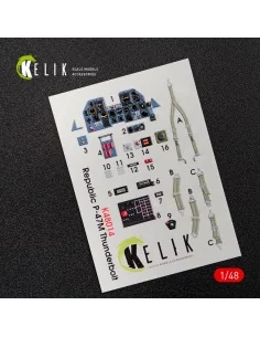 P-47M Thunderbolt interior 3D decals for Tamiya kit, 1/48 - Kelik K...