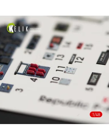 P-47M Thunderbolt interior 3D decals for Tamiya kit, 1/48 - Kelik K...