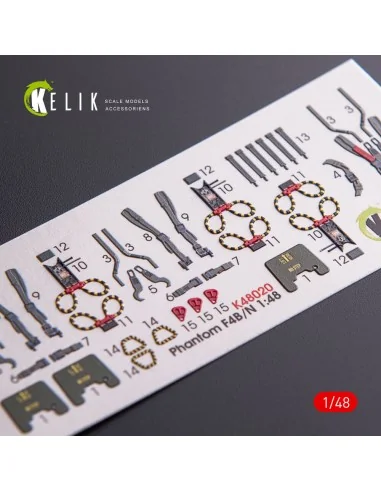 F-4 (B, N) Phantom II interior 3D decals for Academy kit, 1/48 - Ke...