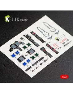 AH-64D Apache longbow interior 3D decals for Academy kit, 1/48 - Ke...